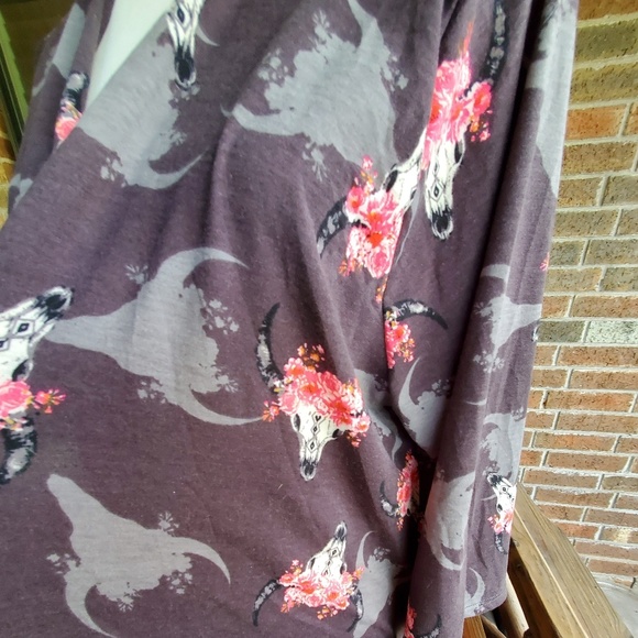 COWGIRL BULL FLORAL CARDIGAN DUSTER KIMONO XXL-3X - Picture 5 of 8